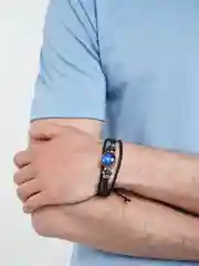 Алый браслет кожаный "Знаки зодиака"
