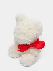 Белый мыло ручной работы "Мишка из роз"