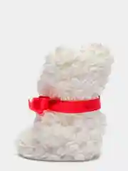 Белый мыло ручной работы "Мишка из роз"