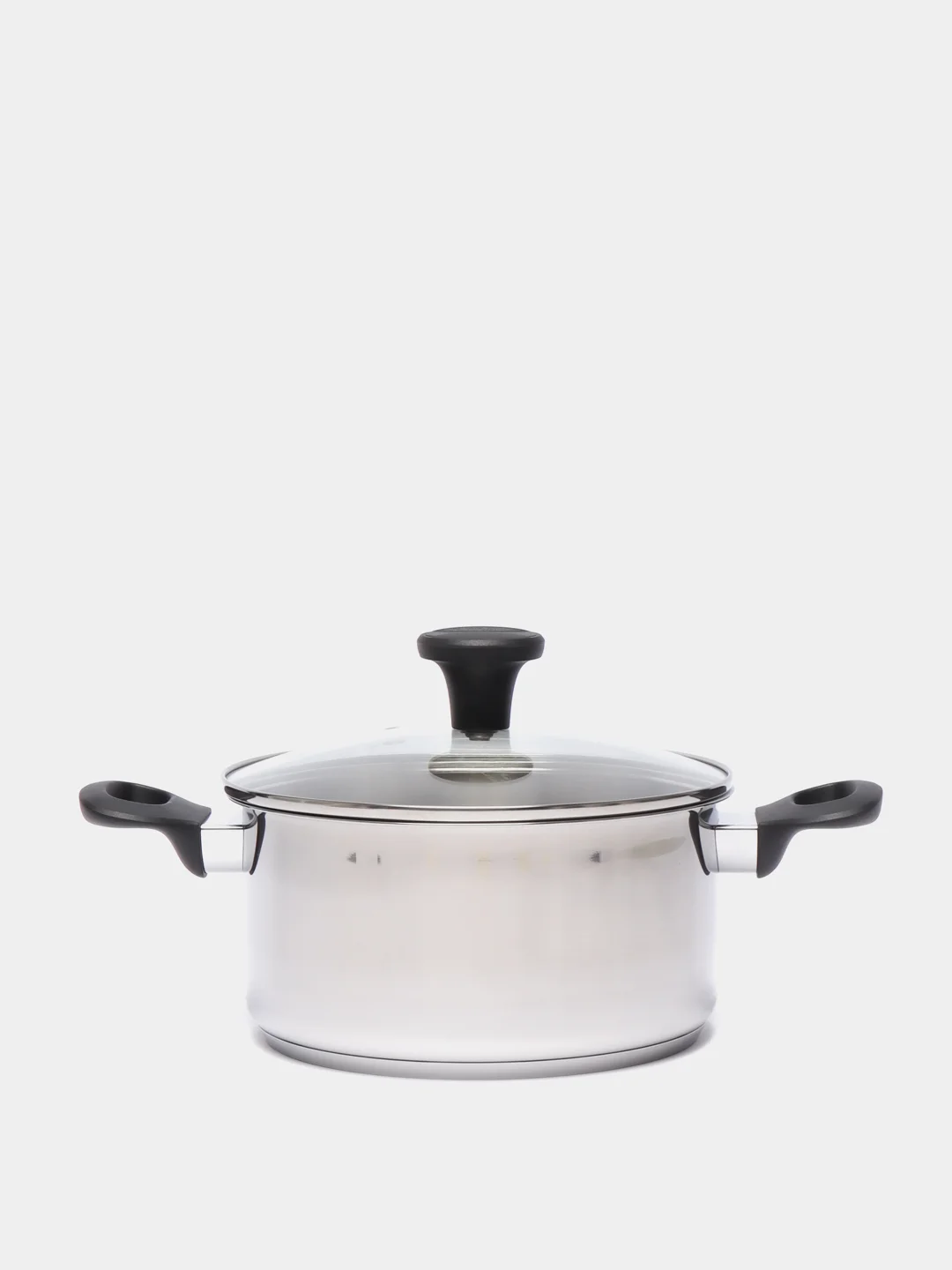 Серый кастрюля со стеклянной крышкой Tefal, для индукционной плиты, 24 см, 5 л