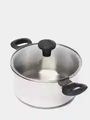 Серый кастрюля со стеклянной крышкой Tefal, для индукционной плиты, 24 см, 5 л