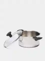 Серый кастрюля со стеклянной крышкой Tefal, для индукционной плиты, 24 см, 5 л