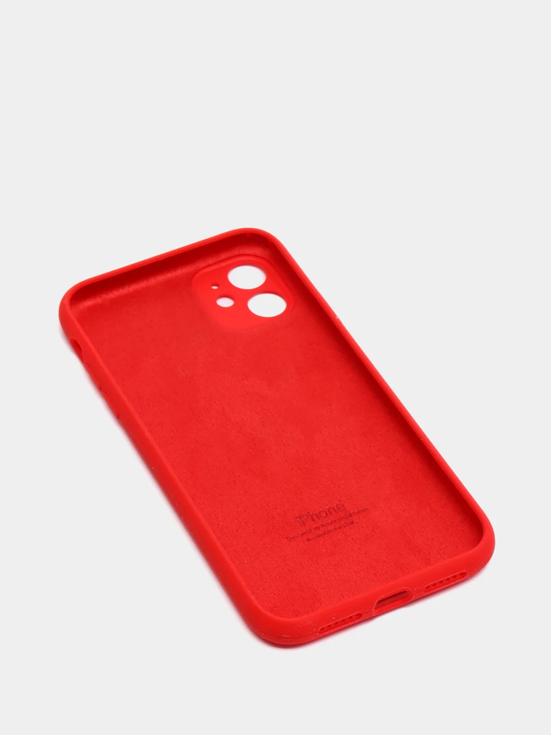 Кораллово-розовый чехол Silicone Case для iPhone 13 /11/12/12 ProMax с защитой камеры с бархатной подкладкой