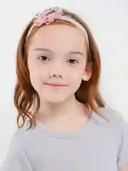 Розовый детская повязка на голову, с бантом