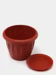 Белый горшок / кашпо для цветов с поддоном "Алиция" IDEA