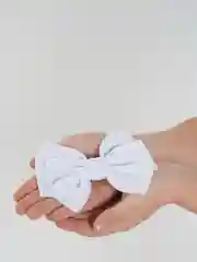 Белый бант для волос, на зажиме / Школьные банты /
