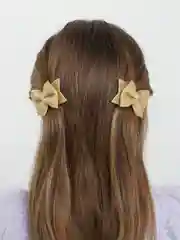 Золотой школьные Заколки бантики, 2 штуки