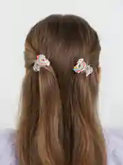 Белый детские заколки-краб