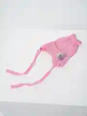 Розовый шапка осенняя на завязках