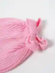 Розовый шапка осенняя на завязках