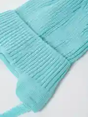 Бирюзовый шапка осенняя на завязках