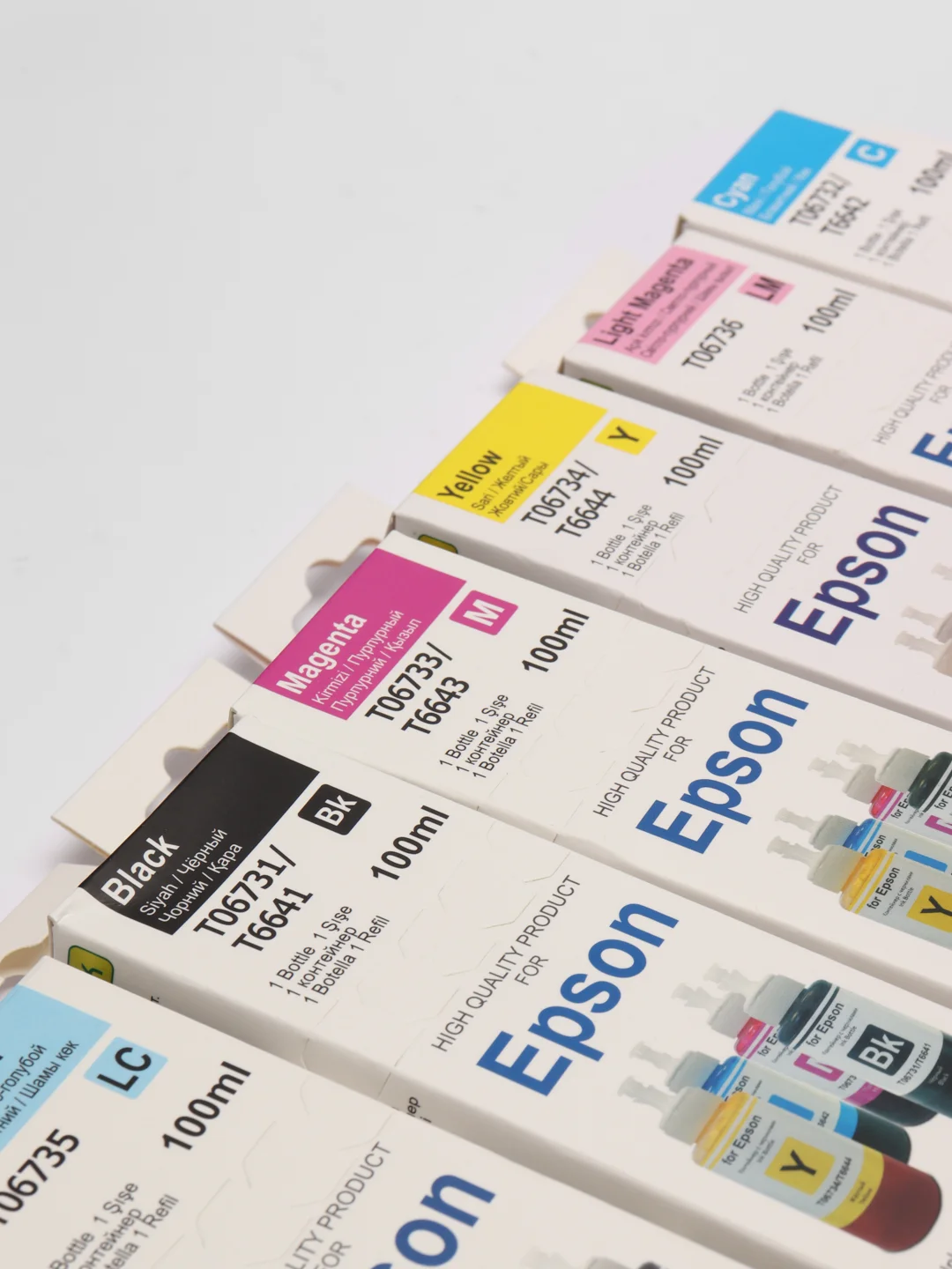 Чернила для принтера Epson L800, L1800 и других, 6 x 100 мл