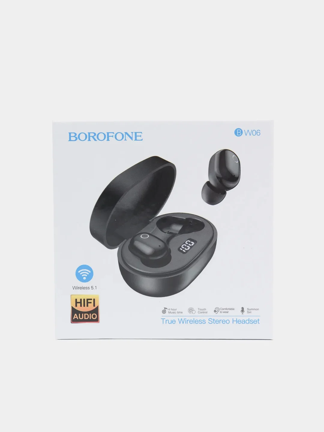 Беспроводные вакуумные Bluetooth-наушники с микрофоном Borofone BW06