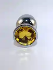 Золотой пробка анальная, металлическая, с кристаллом, 3 размера