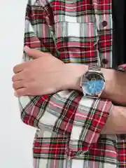 Серебряный мужские наручные часы