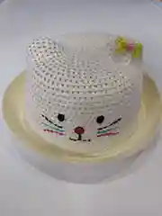 Желтый шляпа соломенная "Котик", для девочки