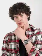 Серебряный мужские наручные часы