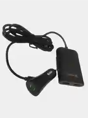 Белый автомобильное зарядное устройство USB с удлинителем 1,6 м, с дополнительными разъемами