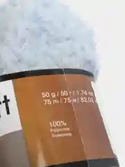 Голубой пряжа  YarnArt Mink, полиамид, 50 г, 75 м, (имитация меха)