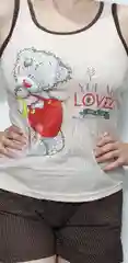 Шоколадный женский пижамный комплект