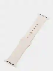 Серебряный ремешок, силиконовый, цветной, для Apple Watch, 38, 40, 42, 44, 45, 49 мм