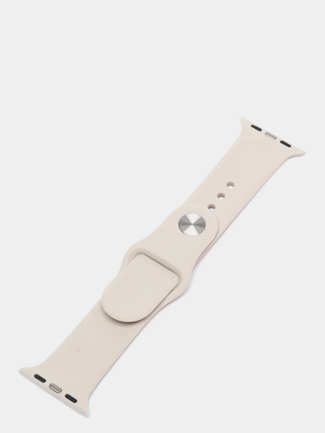 Серебряный ремешок, силиконовый, цветной, для Apple Watch, 38, 40, 42, 44, 45, 49 мм