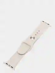 Серебряный ремешок, силиконовый, цветной, для Apple Watch, 38, 40, 42, 44, 45, 49 мм