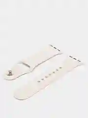 Серебряный ремешок, силиконовый, цветной, для Apple Watch, 38, 40, 42, 44, 45, 49 мм
