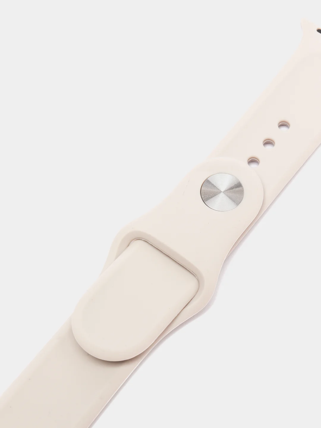 Серебряный ремешок, силиконовый, цветной, для Apple Watch, 38, 40, 42, 44, 45, 49 мм