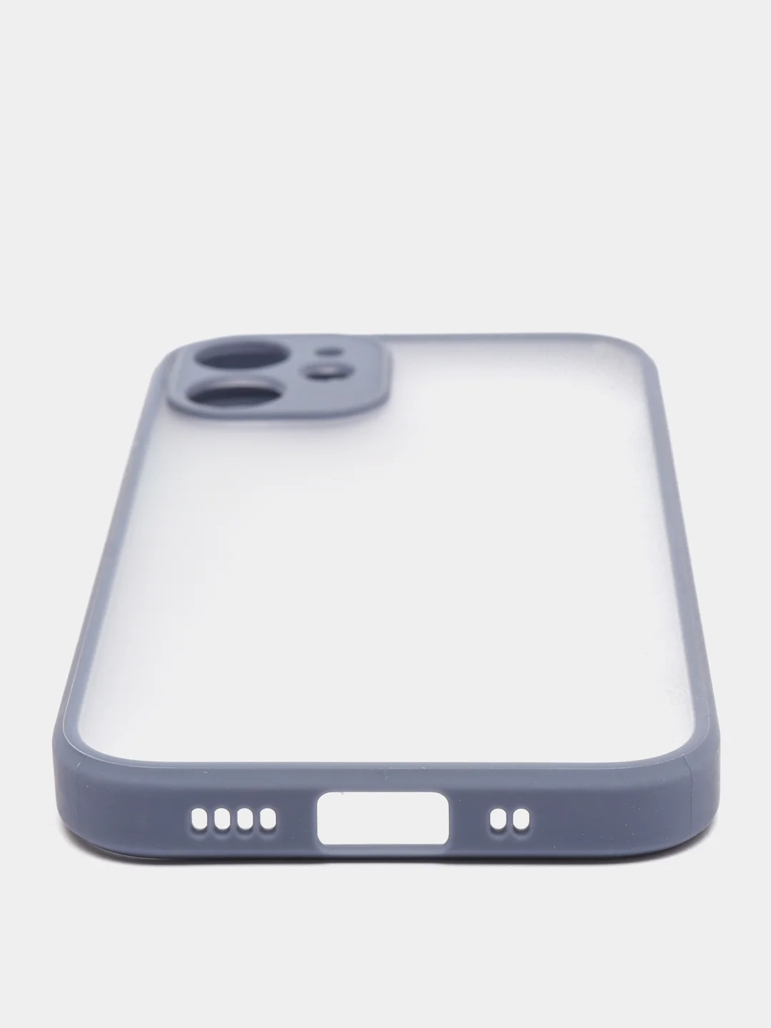 Синий меланж чехол iPhone 12 mini матовый