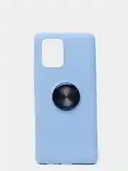 Голубой чехол Samsung Galaxy S10 Lite, Самсунг Галакси С10 Лайт силиконовый с кольцом-держателем