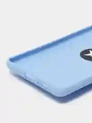 Голубой чехол Samsung Galaxy S10 Lite, Самсунг Галакси С10 Лайт силиконовый с кольцом-держателем