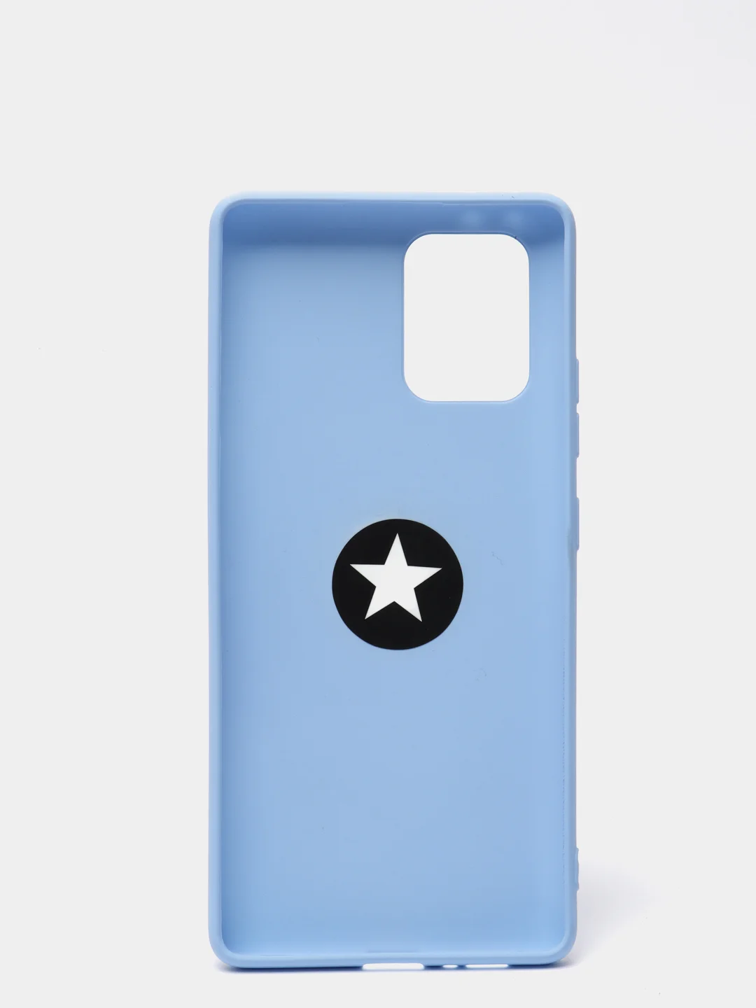 Небесно-голубой чехол Samsung Galaxy S10 Lite, Самсунг Галакси С10 Лайт силиконовый с кольцом-держателем