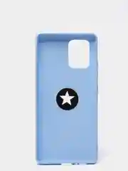 Небесно-голубой чехол Samsung Galaxy S10 Lite, Самсунг Галакси С10 Лайт силиконовый с кольцом-держателем