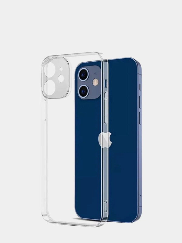 Плотный чехол iPhone X, Xr, Xs Max, 11, 12, 13, Pro, Max с защитой камеры, прозрачный