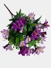 Искусственные цветы. Колокольчики (двухцветный букет). Высота: 35 см. D цветка: до 5 см