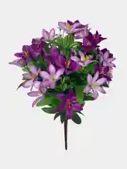 Искусственные цветы. Колокольчики (двухцветный букет). Высота: 35 см. D цветка: до 5 см