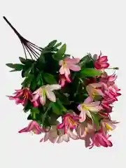 Искусственные цветы. Колокольчики (двухцветный букет). Высота: 35 см. D цветка: до 5 см