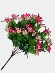 Искусственные цветы. Колокольчики (двухцветный букет). Высота: 35 см. D цветка: до 5 см