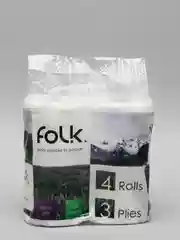 Туалетная бумага FOLK 4 рулона в упаковке