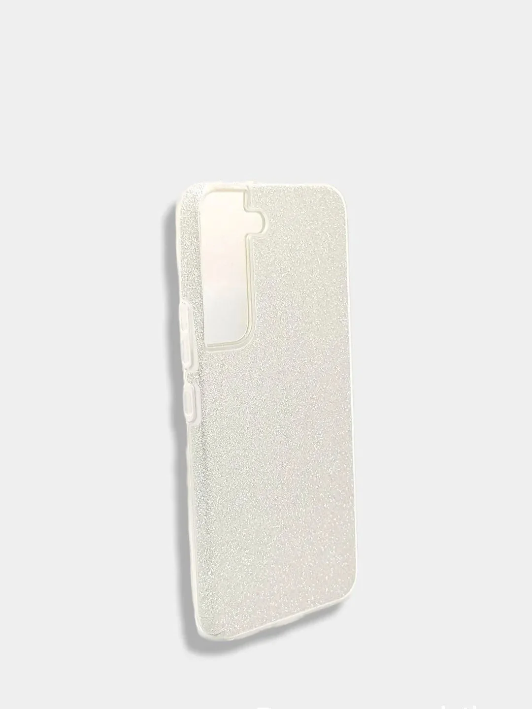 Серебряный чехол блестящий для Samsung Galaxy S22, накладка c блестками Samsung S 22