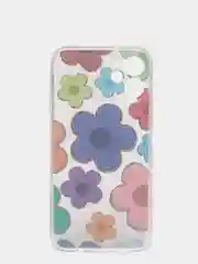 Темно-синий чехол Apple iPhone 12, 12 Pro, 12 Mini прозрачный с рисунком и блестками