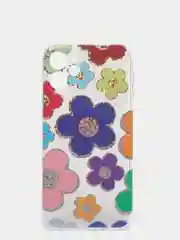 Темно-синий чехол Apple iPhone 12, 12 Pro, 12 Mini прозрачный с рисунком и блестками