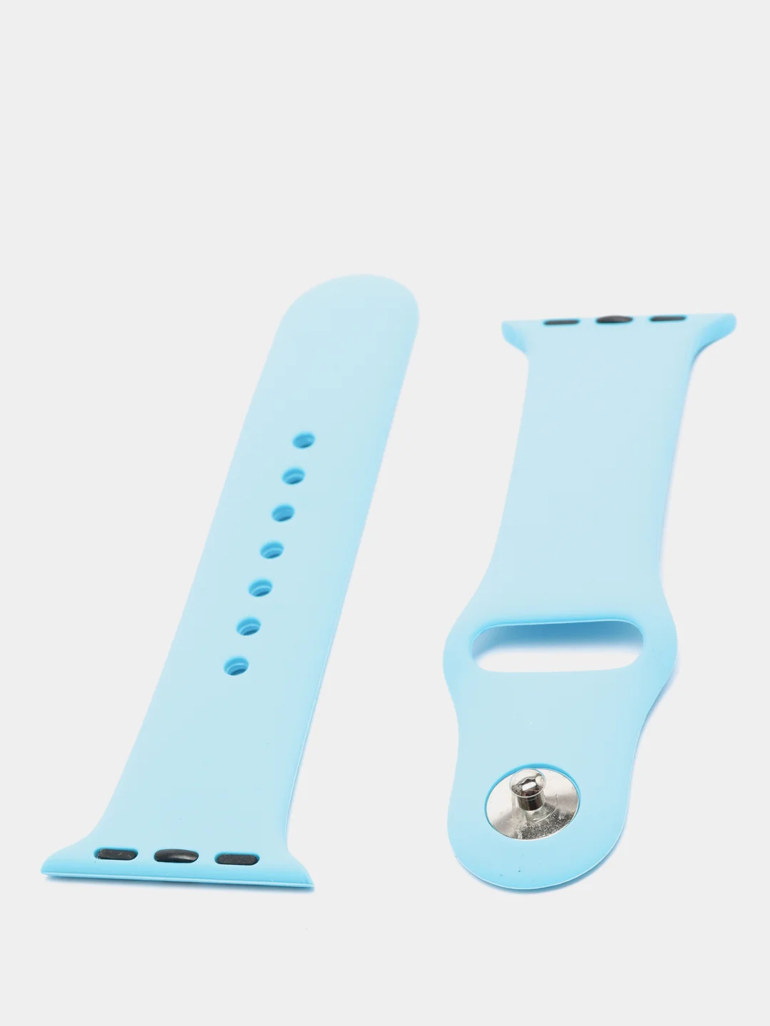 Голубой ремешок, силиконовый, цветной, для Apple Watch, 38, 40, 42, 44, 45, 49 мм