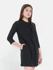 Черный платье с карманами