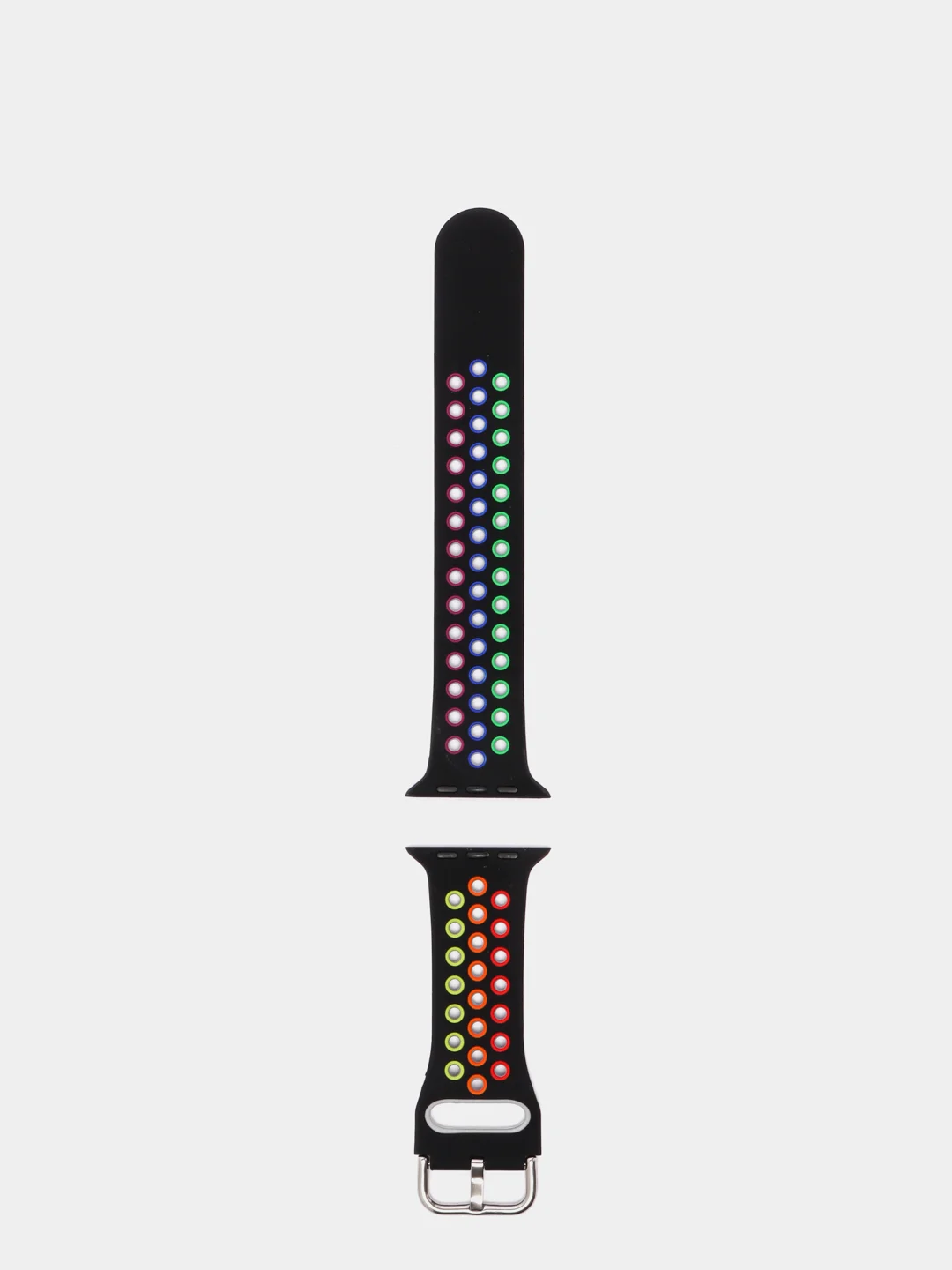 Хром спортивный силиконовый ремешок для Apple Watch SE, 7, 6, 5, 4, 3, 2, 1