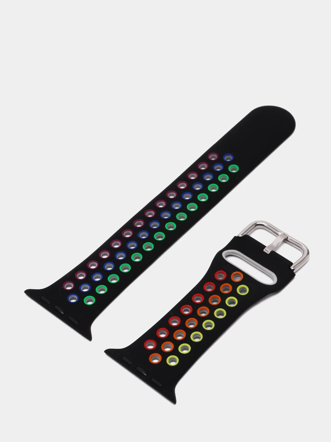 Хром спортивный силиконовый ремешок для Apple Watch SE, 7, 6, 5, 4, 3, 2, 1