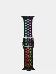 Хром спортивный силиконовый ремешок для Apple Watch SE, 7, 6, 5, 4, 3, 2, 1