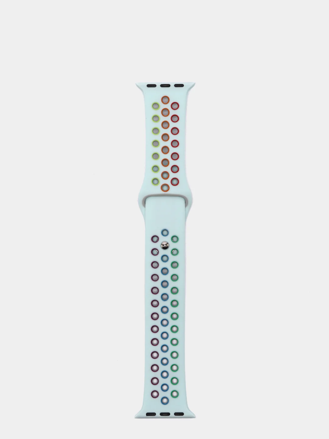 Голубой спортивный силиконовый ремешок для Apple Watch SE, 7, 6, 5, 4, 3, 2, 1