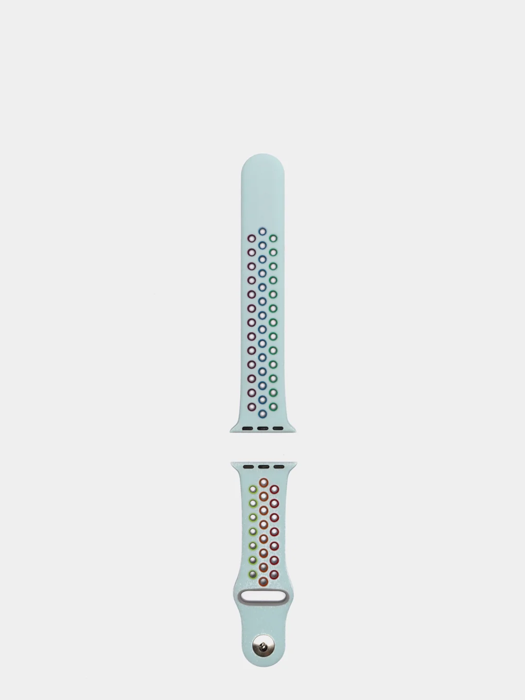 Голубой спортивный силиконовый ремешок для Apple Watch SE, 7, 6, 5, 4, 3, 2, 1